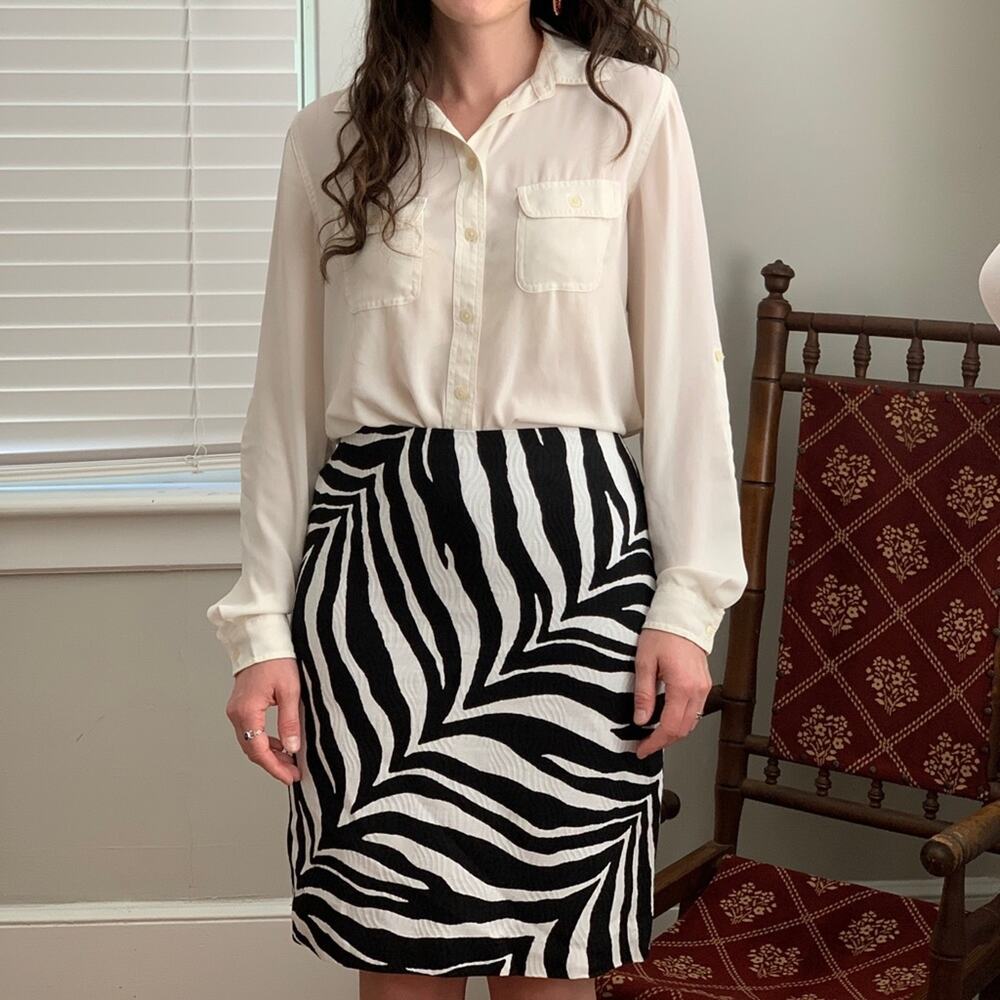 Talbot’s Zebra Print Pencil Skirt, Size 6P